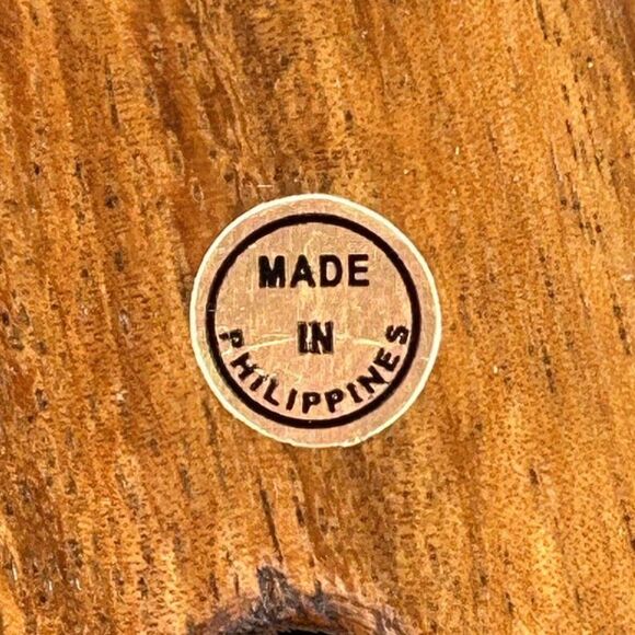 Gardeners Eden, Handcarved Wooden Easter Rabbit Figurine, Made In Philippines - Picture 7 of 9